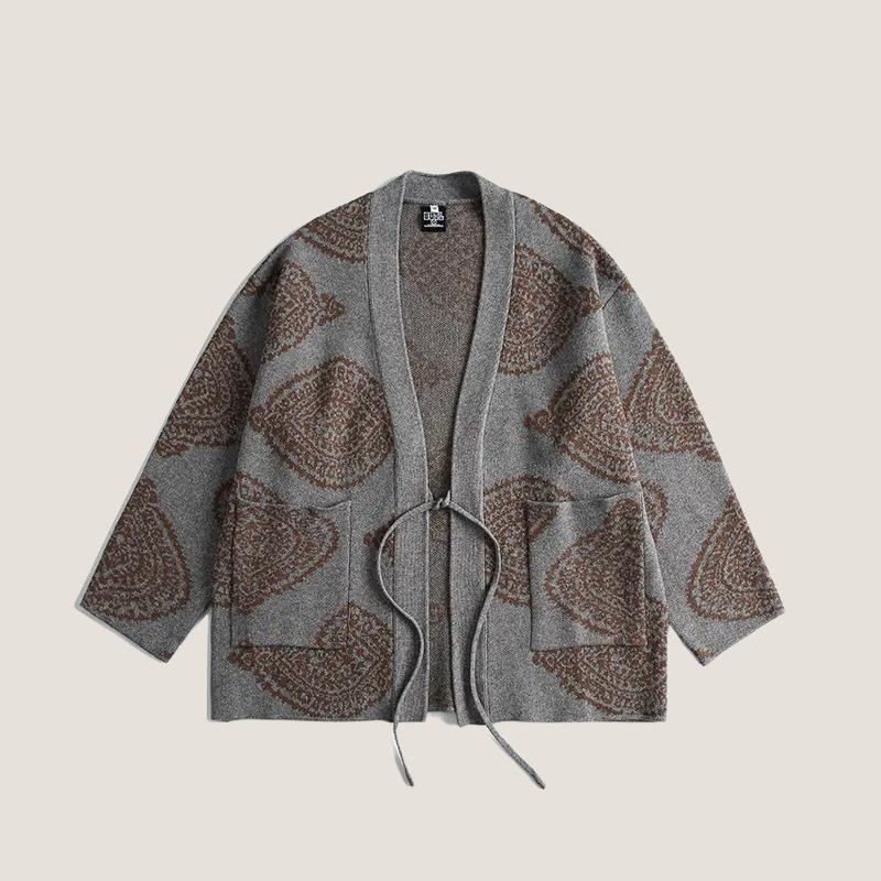 Kimono Japonais Homme Haori - Tissu Coton, Noir, Taille Unique (largeur Poitrine 130 Cm, Longueur 80 Cm)
