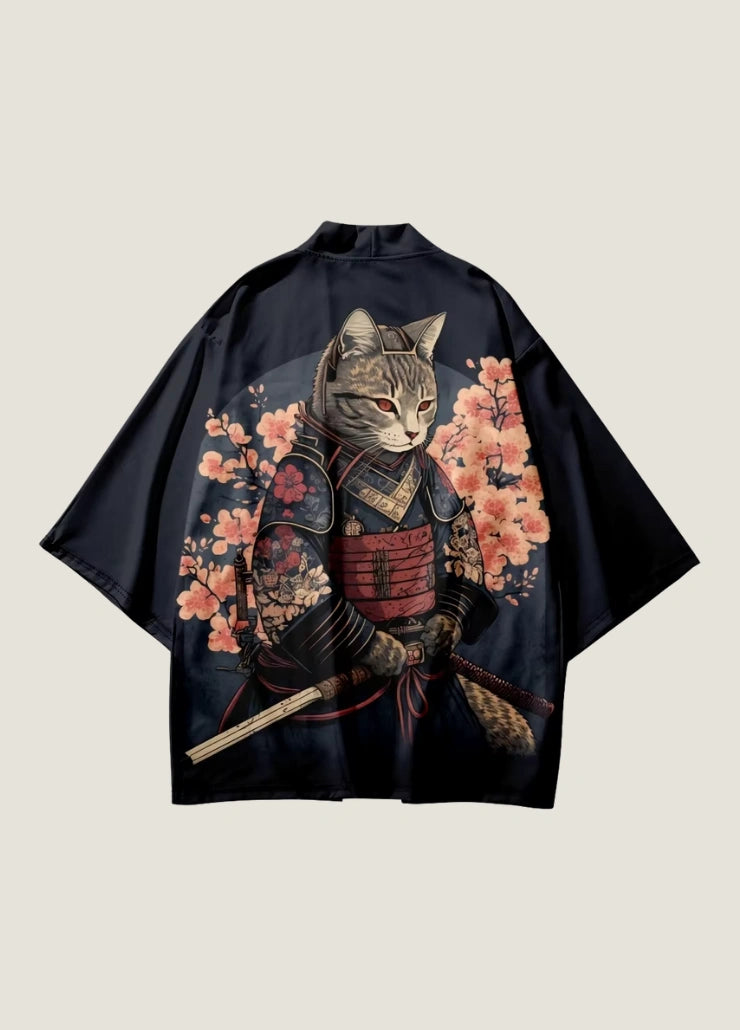 Kimono japonais chat samouraï | Tora