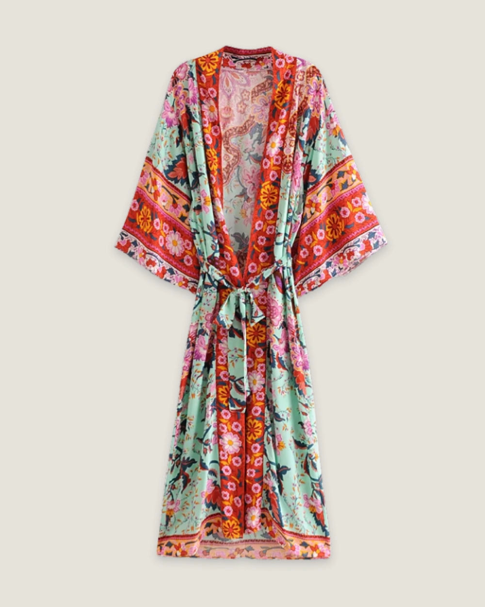 Kimono long turquoise femme | Akemi