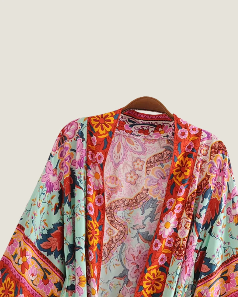 Kimono long turquoise femme | Akemi