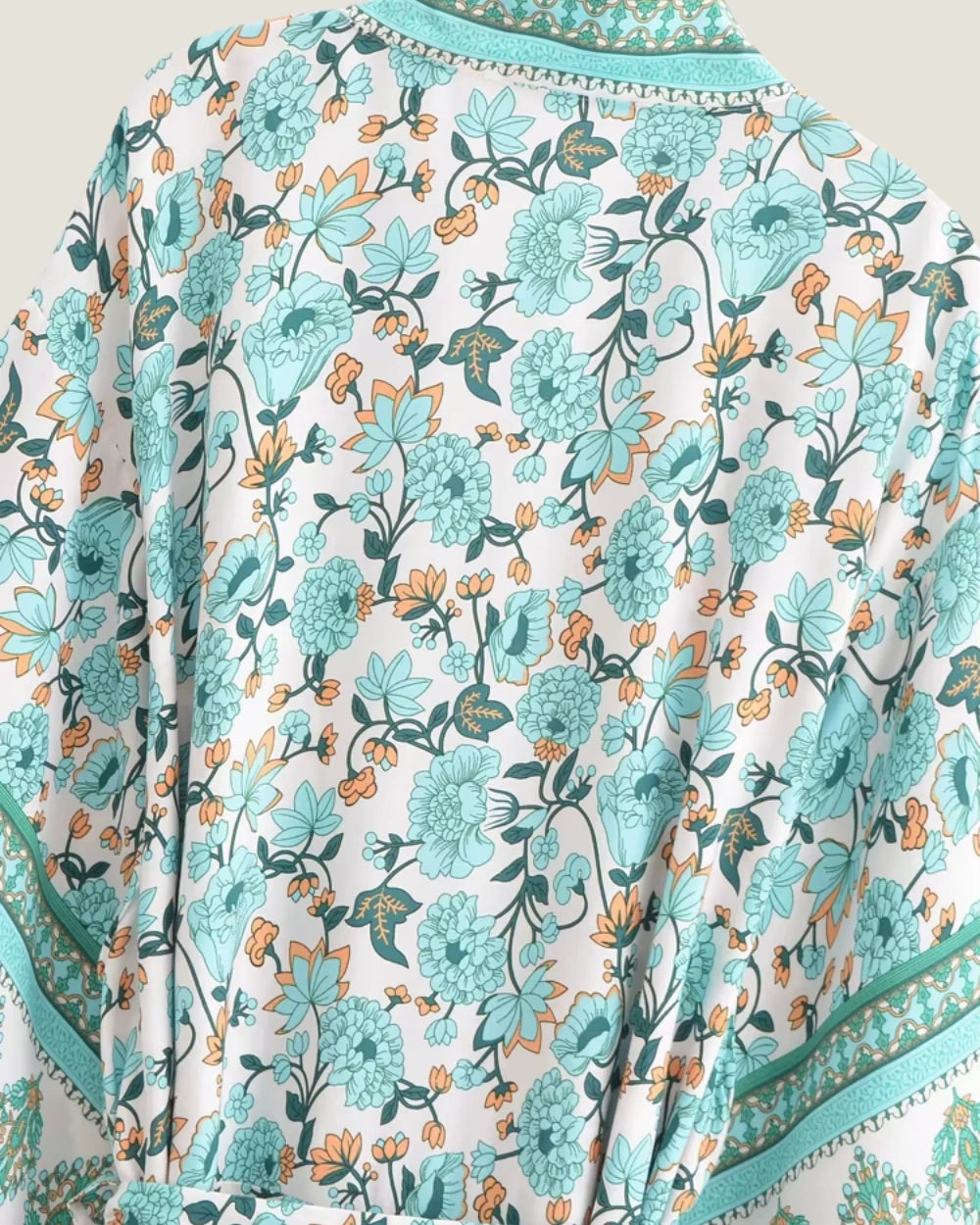 Kimono long turquoise femme | Mauki