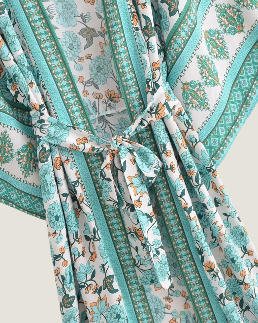 Kimono long turquoise femme | Mauki