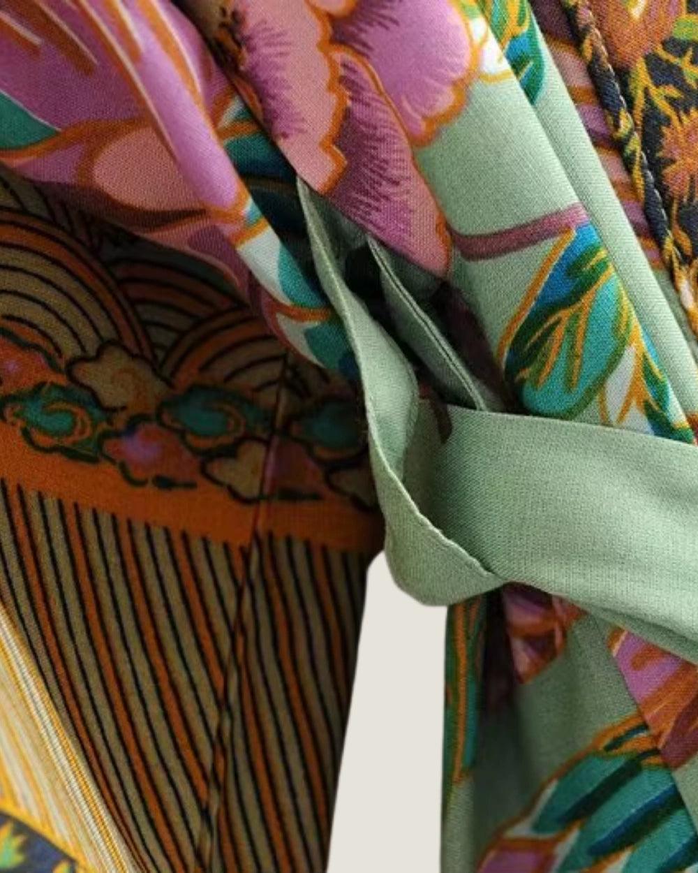 Kimono long vert femme | Midori