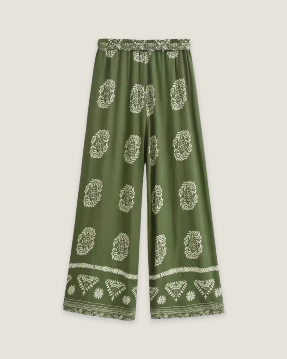 Pantalon kimono vert femme | Aoba