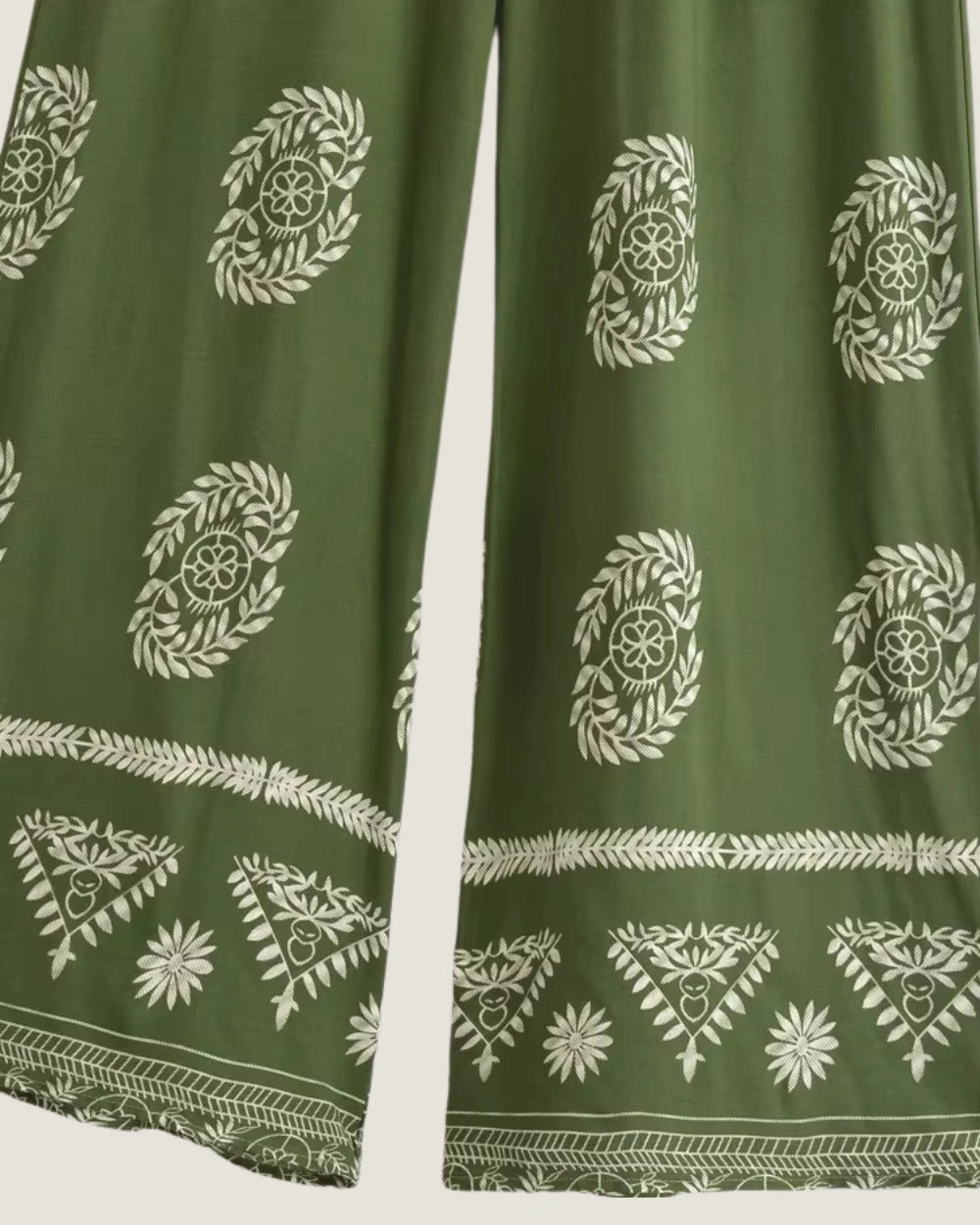 Pantalon kimono vert femme | Aoba