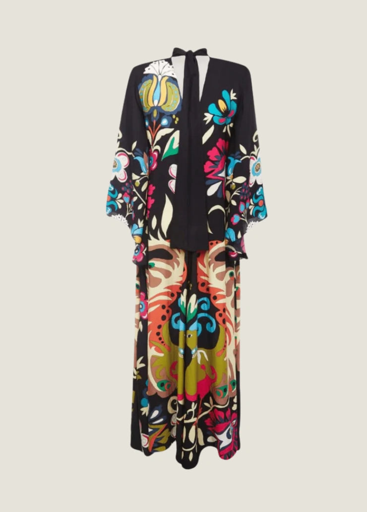 Robe kimono noire femme | Nayoko