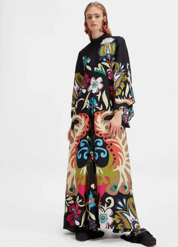 Robe kimono noire femme | Nayoko