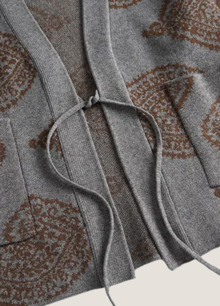 Grey Kimono Cardigan Jacket