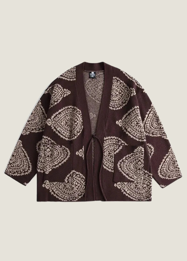 Brown Kimono Cardigan Jacket