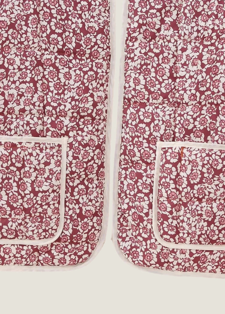 Pink floral quilted jacket