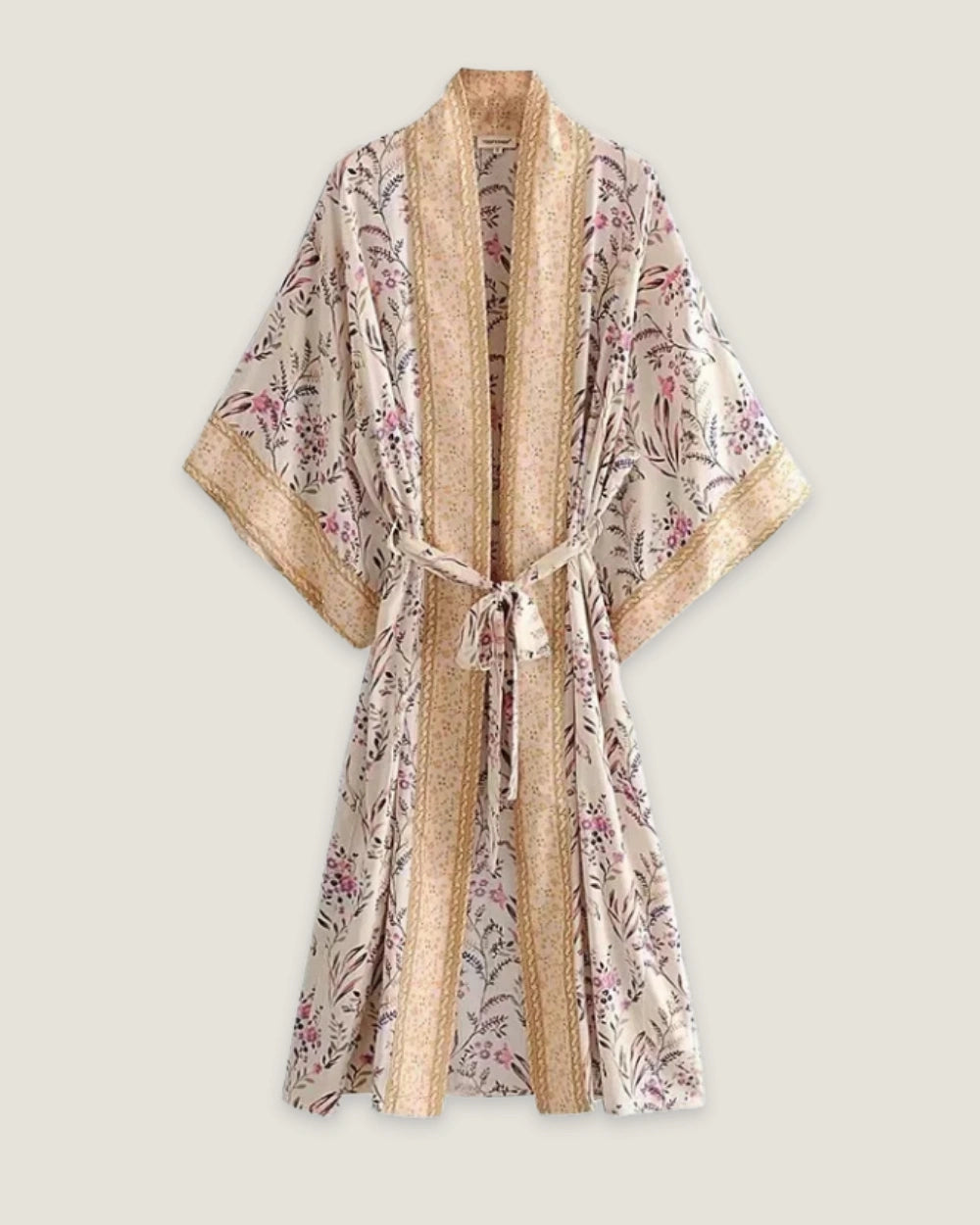 kimono long beige femme | Kasumi