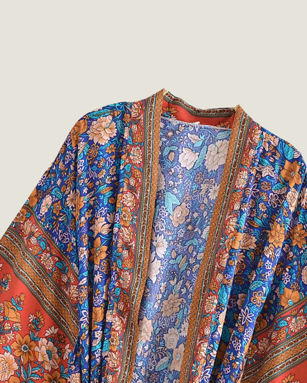 kimono long bleu femme | Benibana