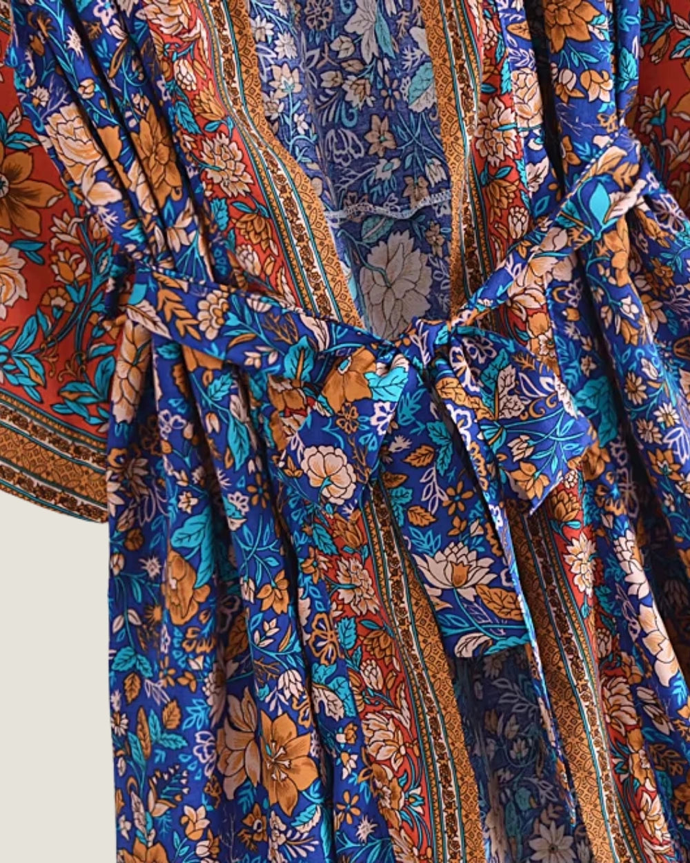 kimono long bleu femme | Benibana