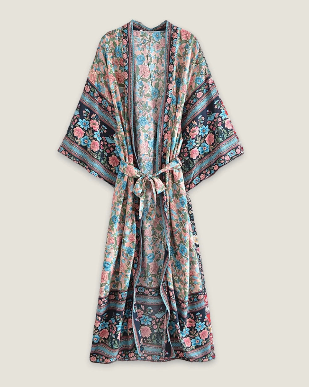 kimono long multicolore femme | Sumireko