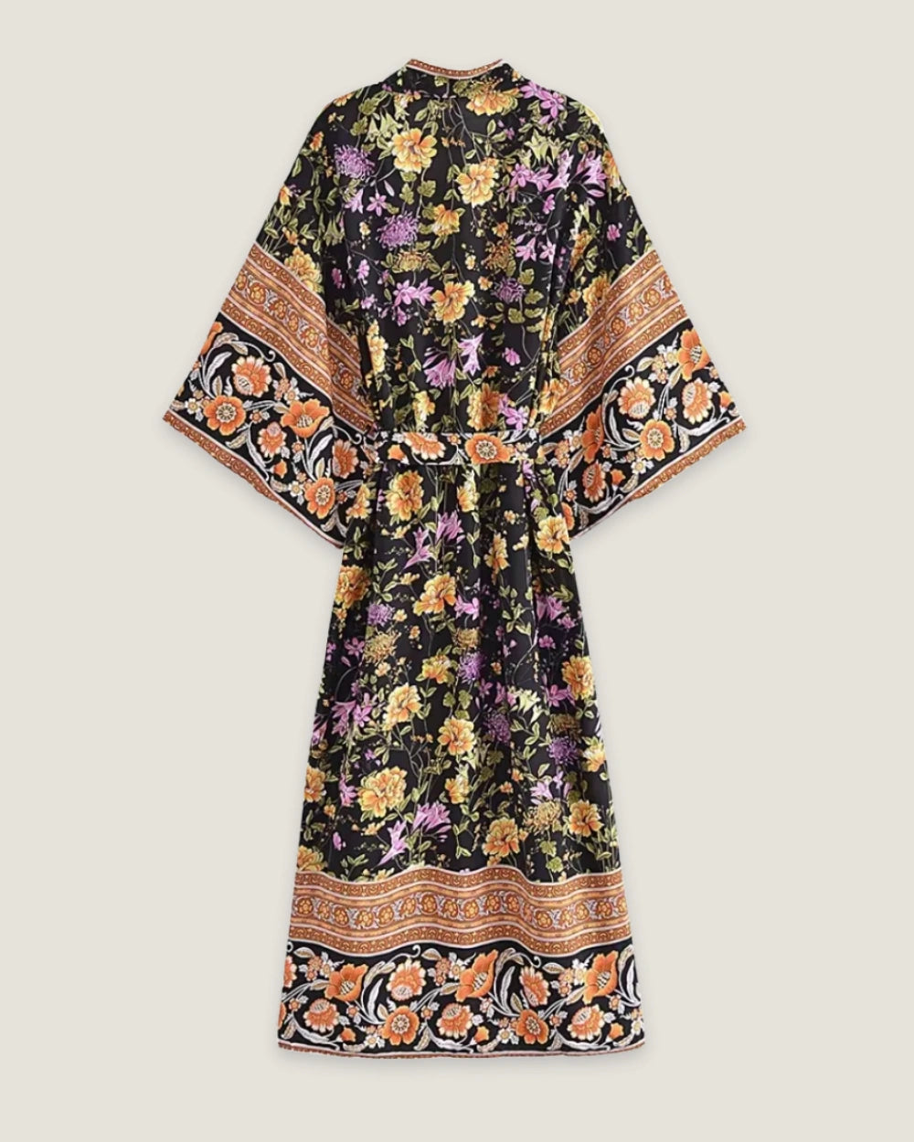 kimono long noir femme | Karin