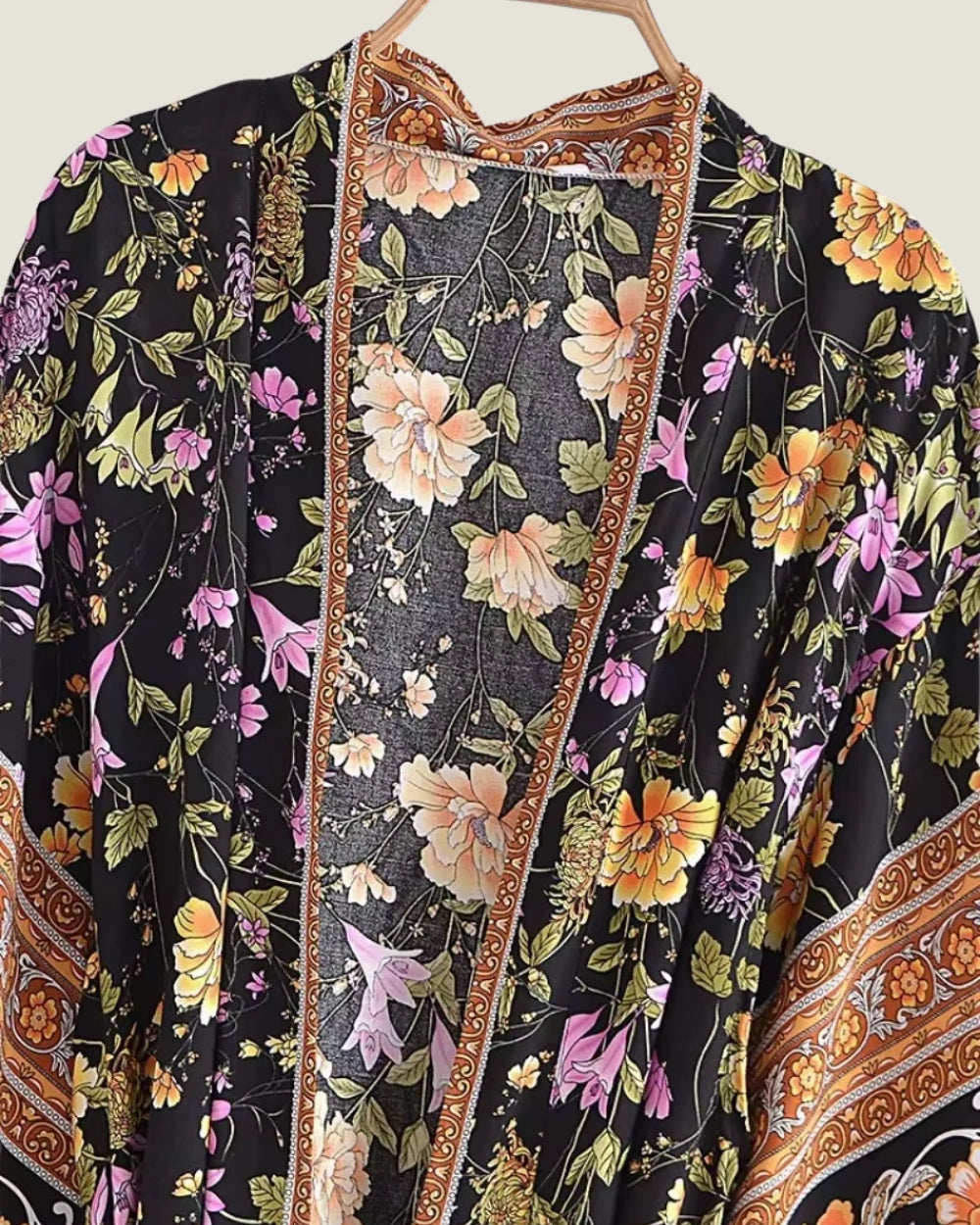 kimono long noir femme | Karin