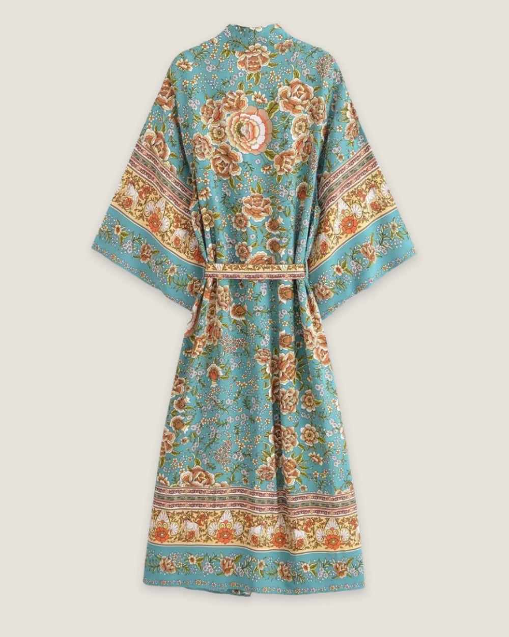 kimono long turquoise femme | Aoiha