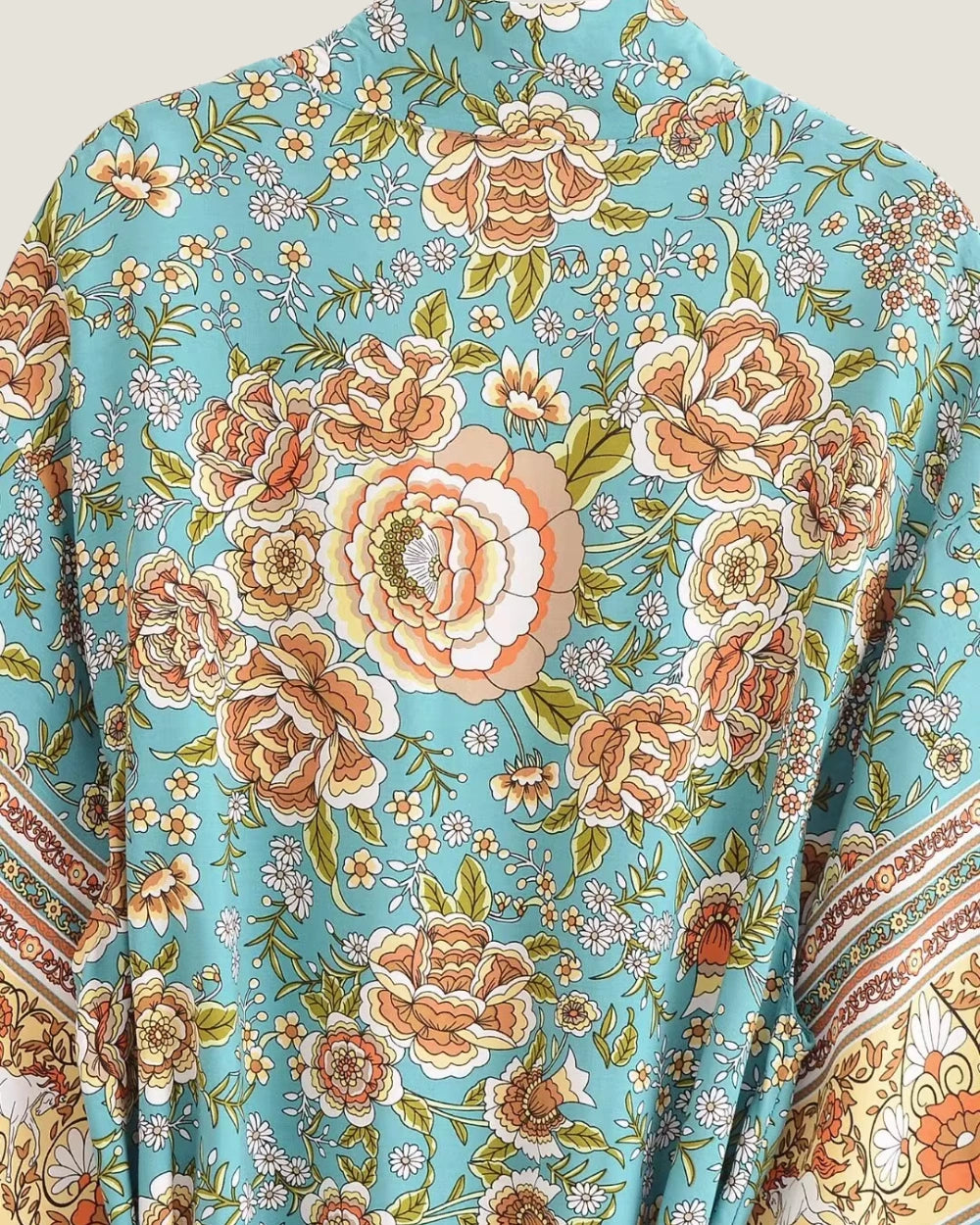 kimono long turquoise femme | Aoiha