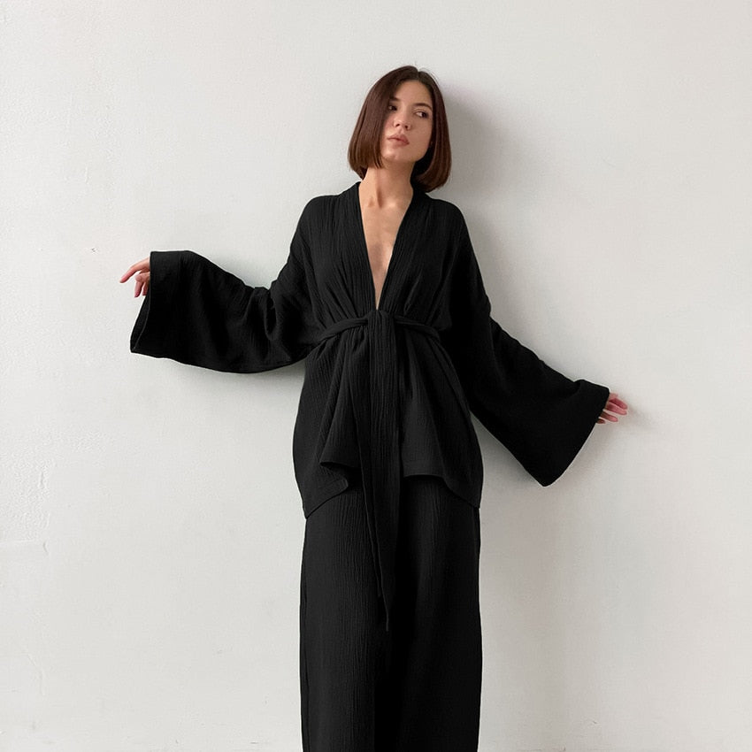 Pantalon kimono femme