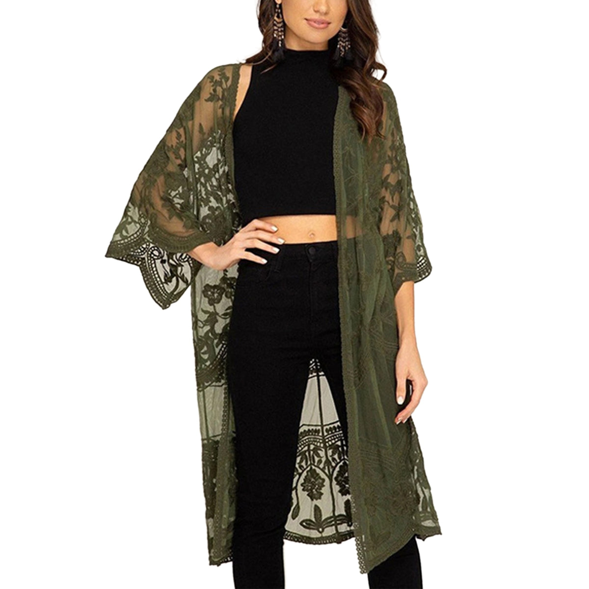 Kimono long de plage femme