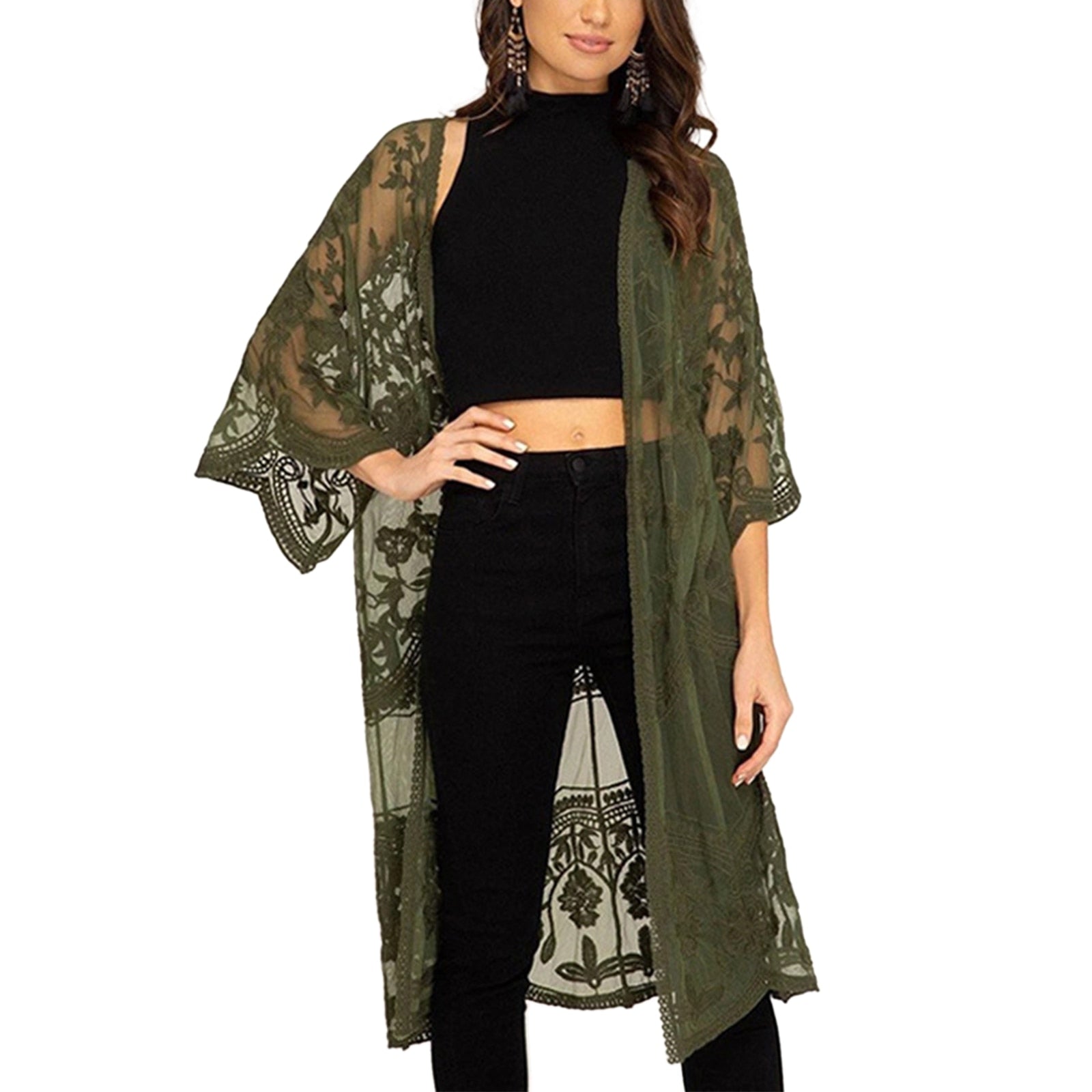 Kimono long de plage femme