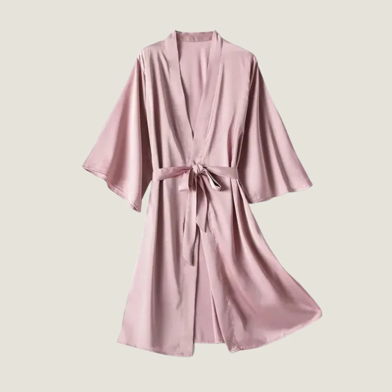 Kimono lingerie fine rose