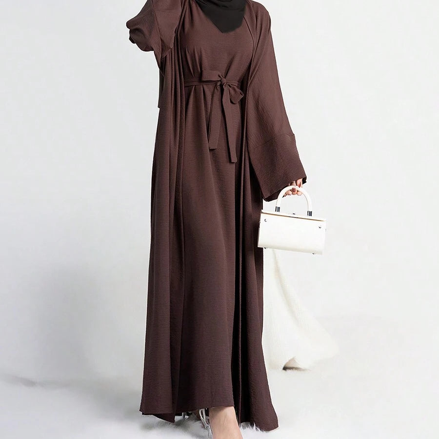 Abaya Kimono marron