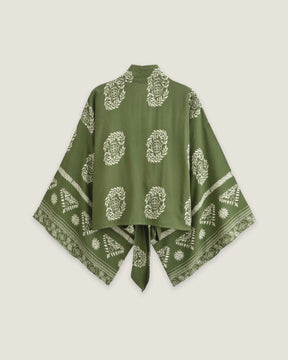 Haut kimono vert femme | Aoba