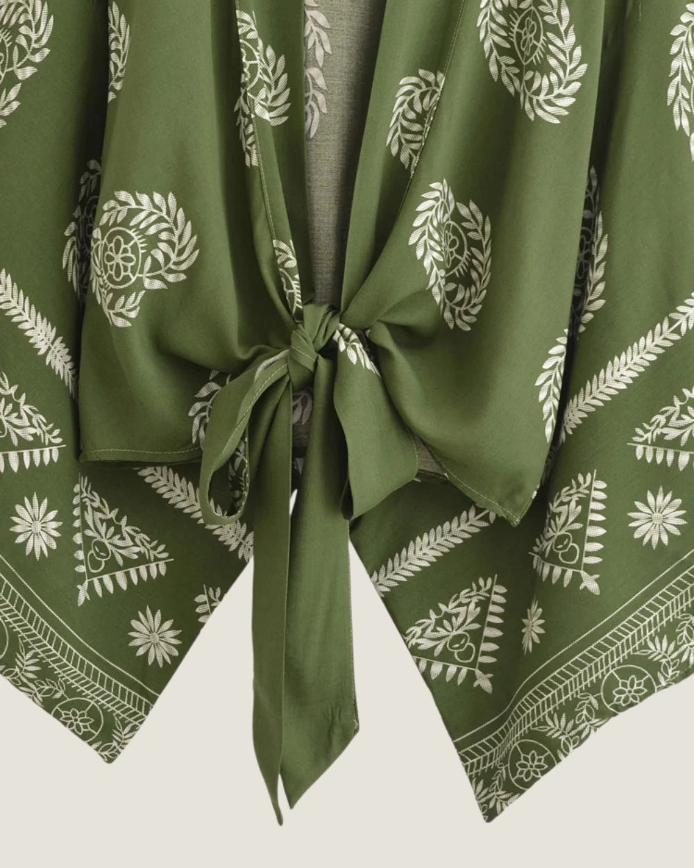 Haut kimono vert femme | Aoba