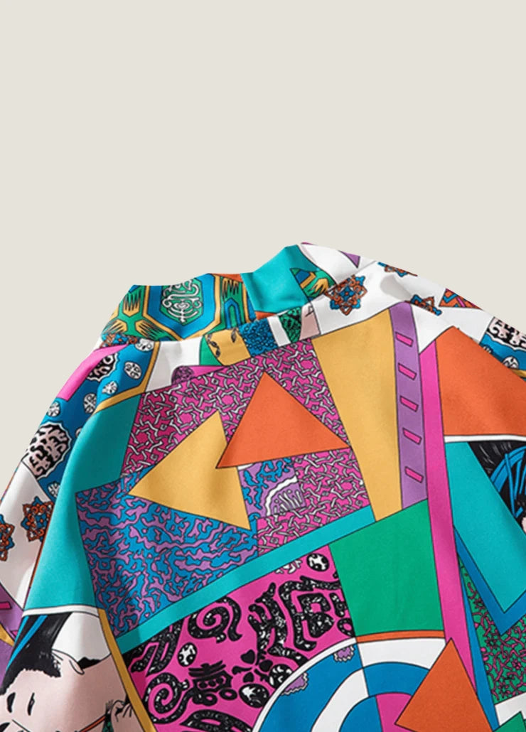 Kimono japonais femme multicolore | Kisaragi