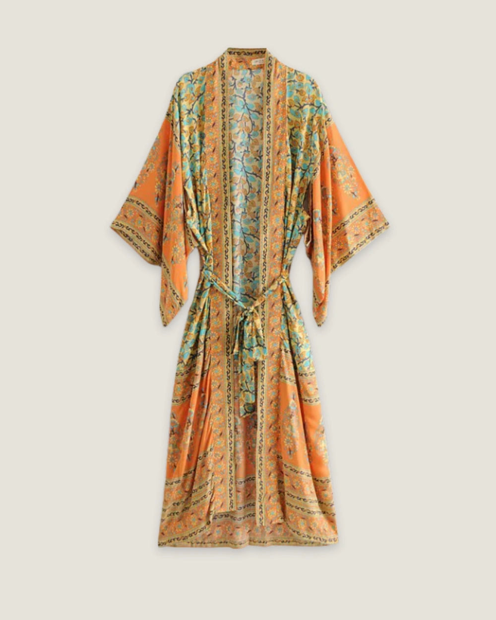 Kimono long orange femme | Ayame