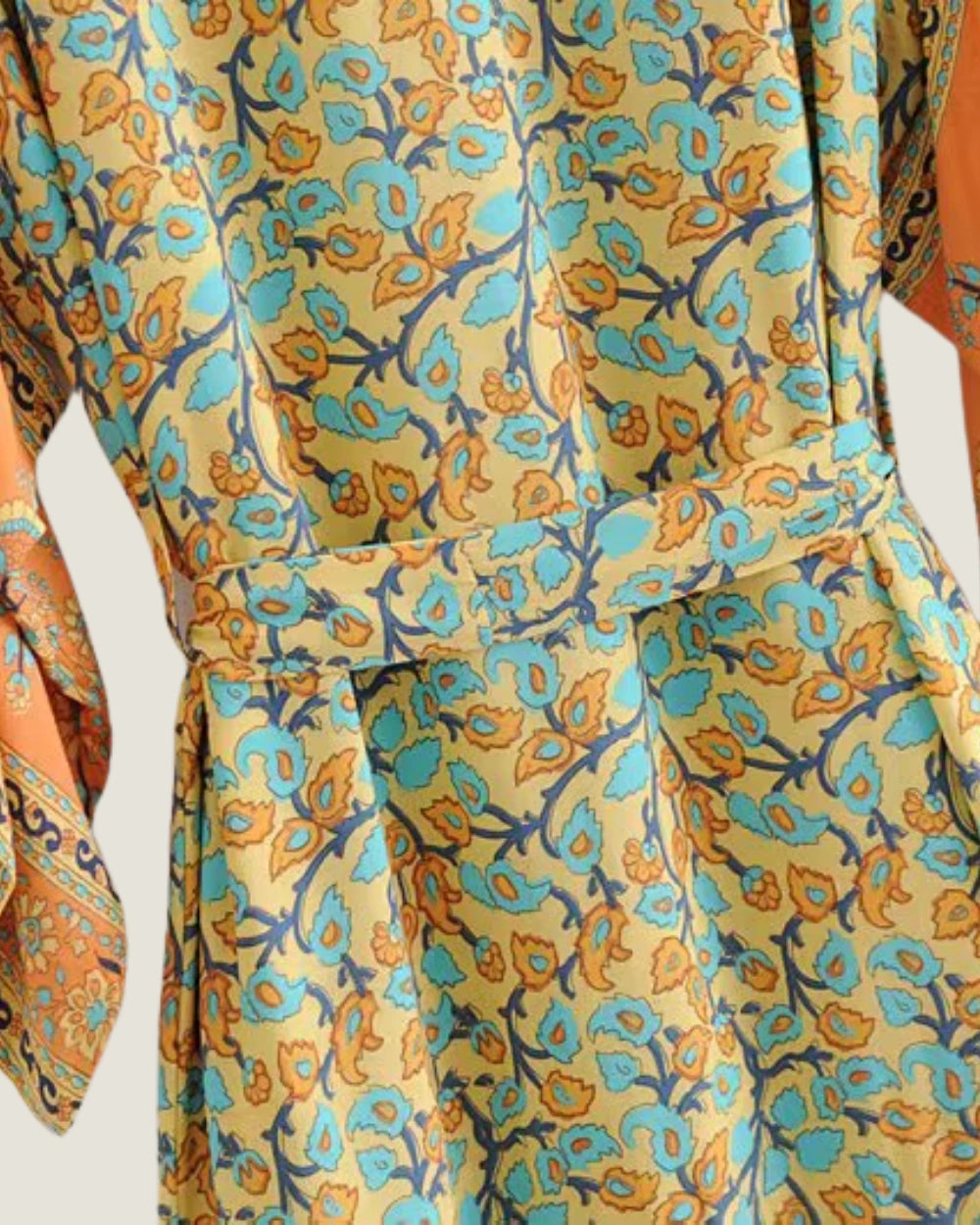 Kimono long orange femme | Ayame