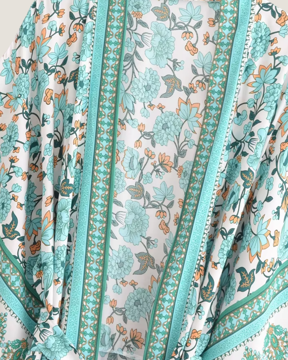 Kimono long turquoise femme | Mauki