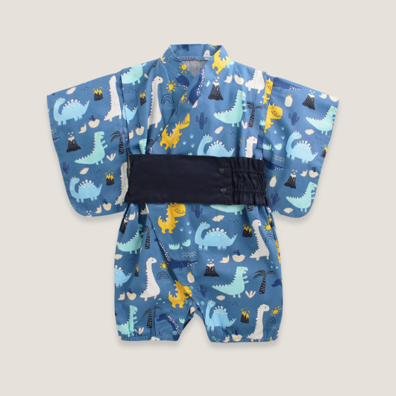 Kimono pour bébé Bleu Dino