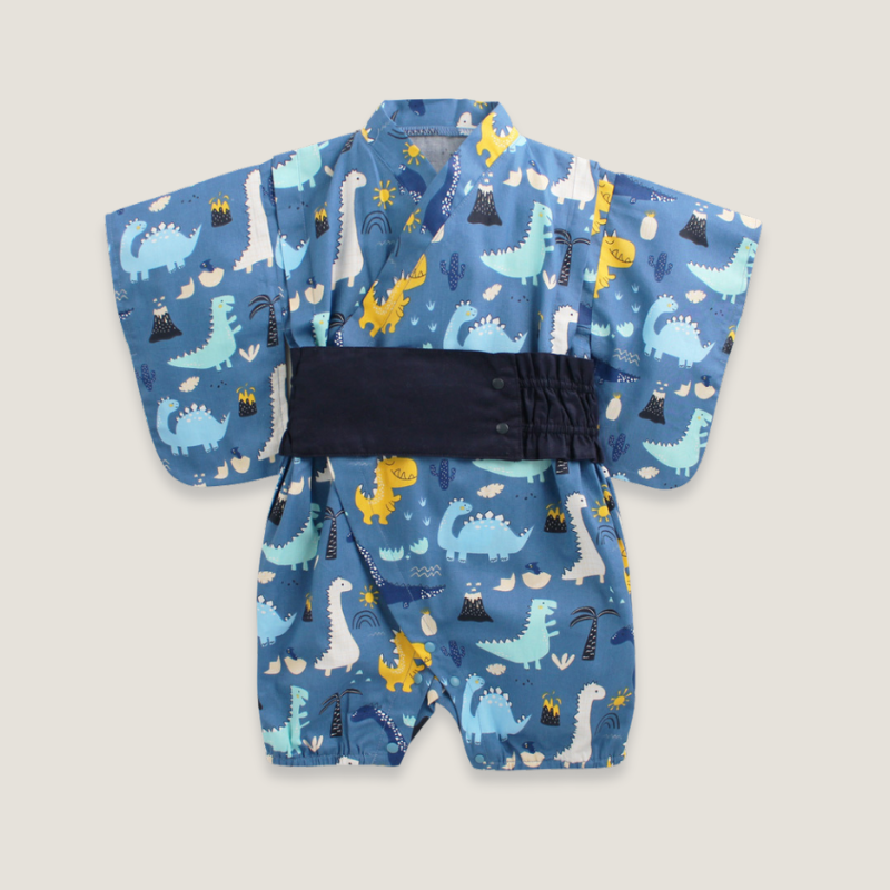 Baby Kimono Blue Dino