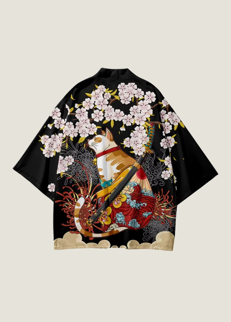 Kimono japonais femme motifs sakura | Miyuki