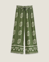 Pantalon kimono vert femme | Aoba