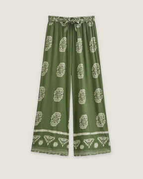 Pantalon kimono vert femme | Aoba