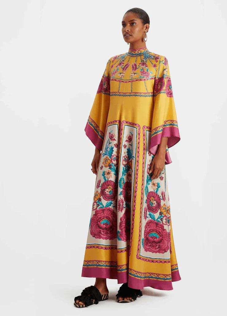 Robe kimono jaune femme | Kohana