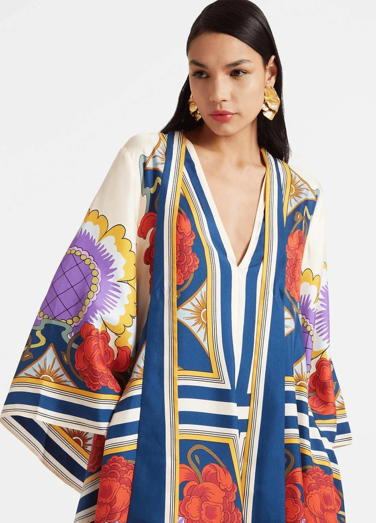 Robe kimono multicolore femme | Haruka