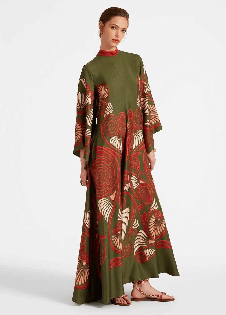 Robe kimono verte femme | Midoriha