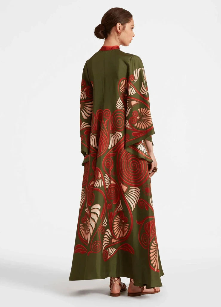 Robe kimono verte femme | Midoriha