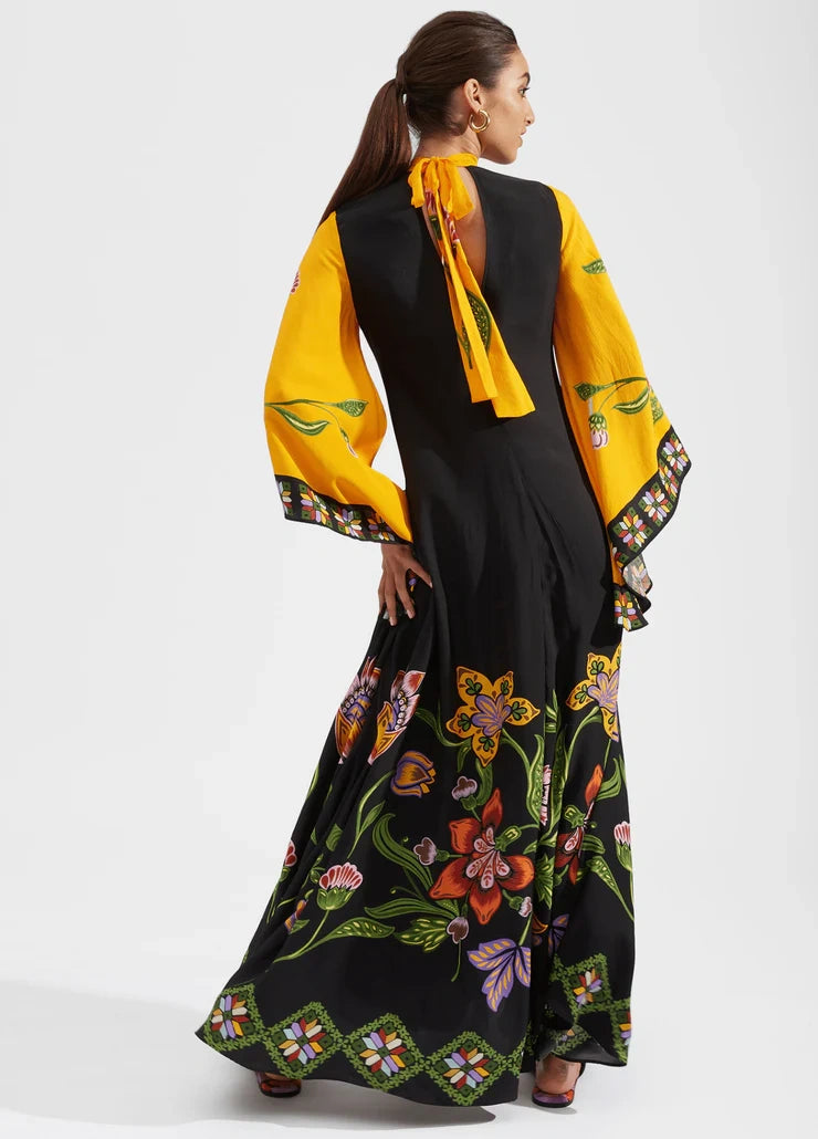 Robe kimono noire femme | Rinoka