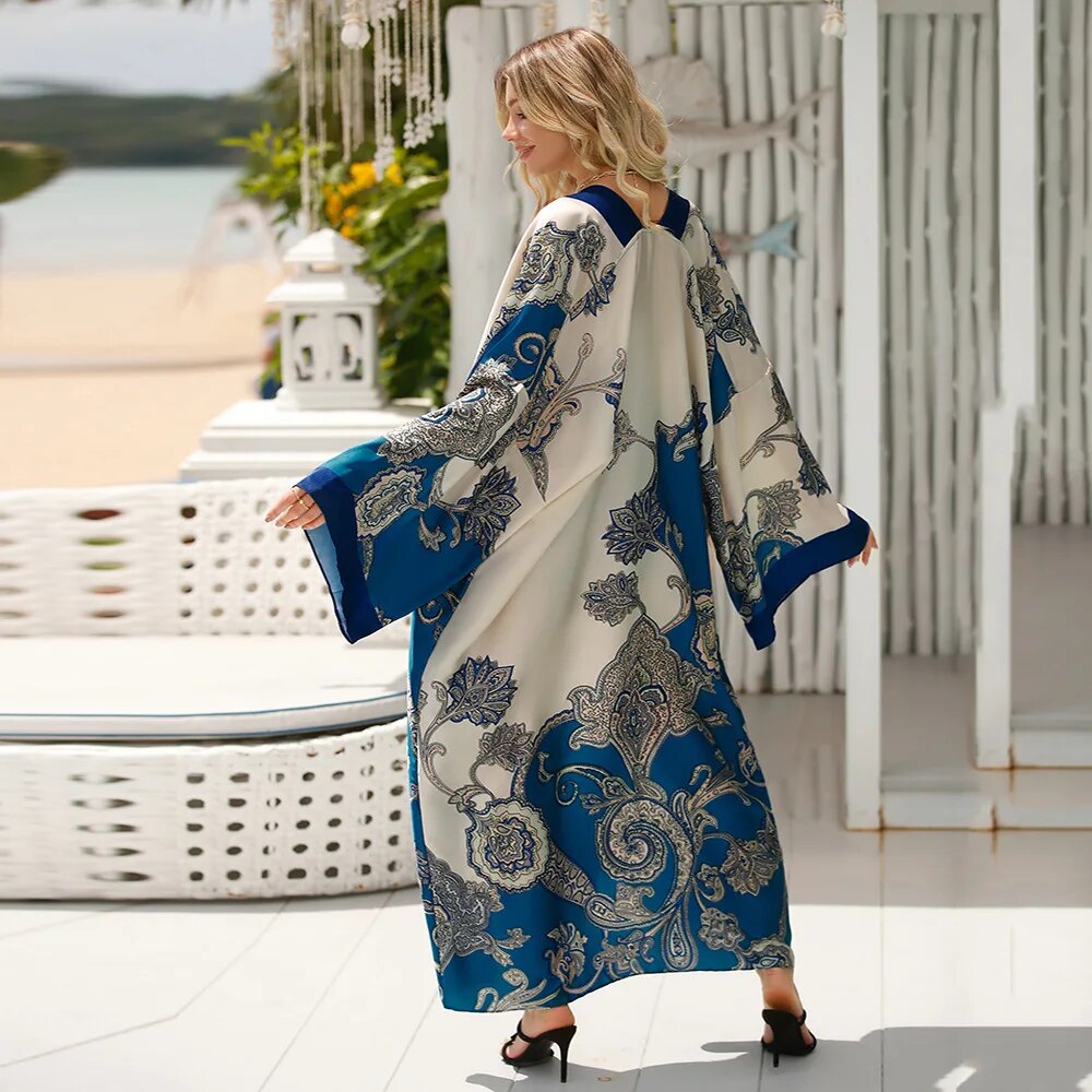 Kimono femme long soie
