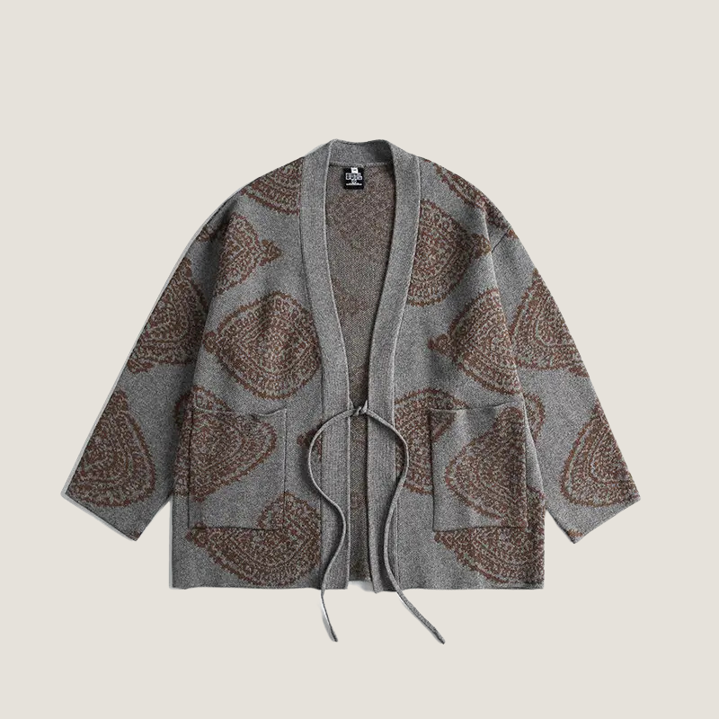 Veste Kimono cardigan grise