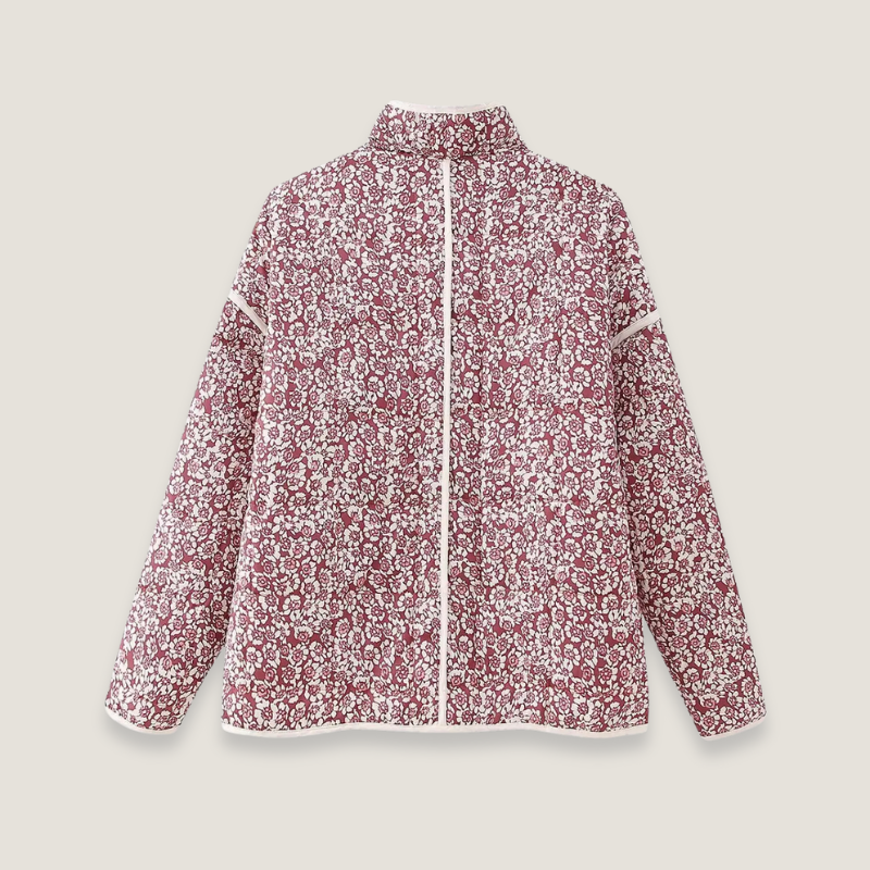 Veste matelassée rose floral