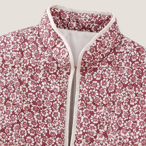 Veste matelassée rose floral