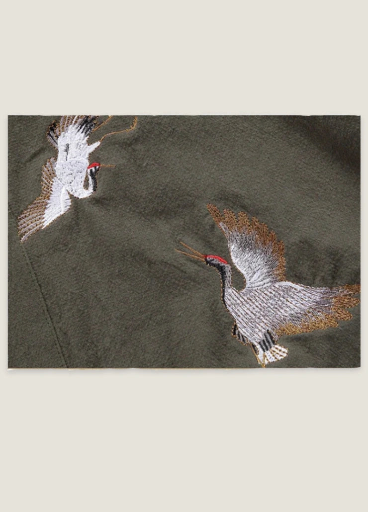 Veste kimono en lin khaki homme | Kibashi