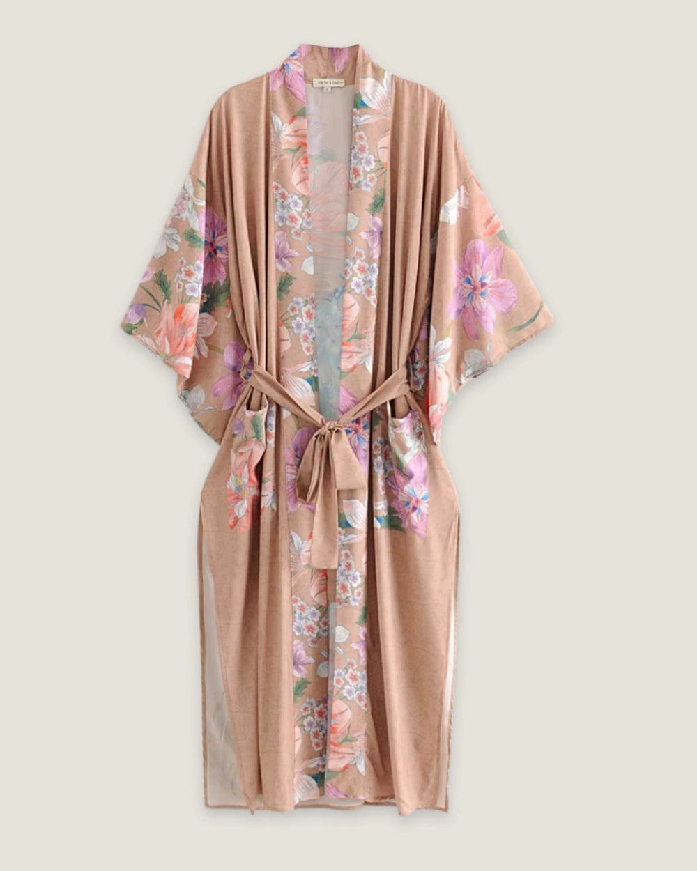 kimono long beige femme | Suzume