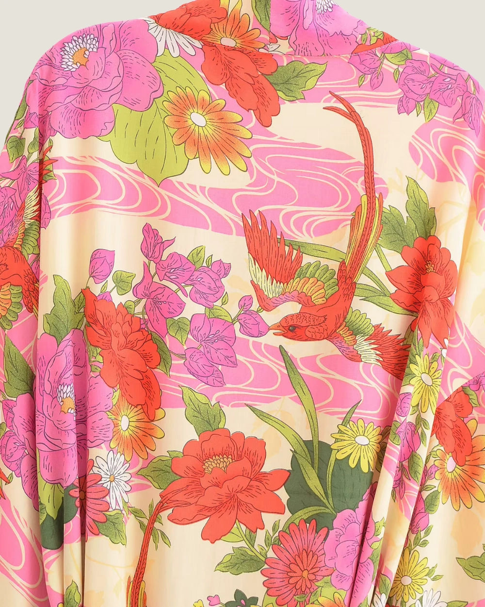 kimono long rose orangé femme | Haneka